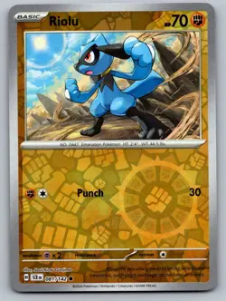 Riolu 81/142 Common Stellar Crown Pokemon Reverse Holo Near Mint - Image 1