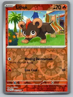 Litleo 031/193 Common Paldea Evolved Pokemon Reverse Holo Lightly Played - Image 1