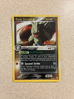 Pokemon TCG Dark Tyranitar 20/109 Reverse Holo Rare Ex Team Rocket Stamp - Image 2