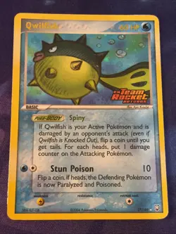 Pokemon TCG Qwilfish 27/109 Team Rocket Returns Reverse Holo - Image 1