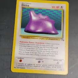 Wizards Pokemon TCG Ditto Fossil 3/62 Rare Regular Unlimited 1999 50 HP English - Image 1