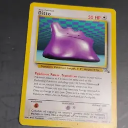 Wizards Pokemon TCG Ditto Fossil 3/62 Rare Regular Unlimited 1999 50 HP English - Image 2