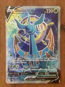 Pokemon TCG Dhelmise V (Full Art) 187/202 Swsh01: Sword & Shield Base Ultra Holo - Image 1