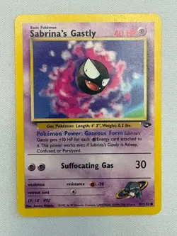 SABRINA'S GASTLY 97/132 COMMON GYM CHALLENGE POKEMON UNLIMITED MP - Image 1
