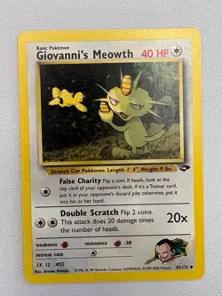 GIOVANNI'S MEOWTH 43/132 UNCOMMON GYM CHALLENGE POKEMON UNLIMITED MP - Image 1