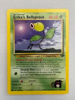 ERIKA'S BELLSPROUT 38/132 UNCOMMON GYM CHALLENGE POKEMON UNLIMITED MP - Image 1
