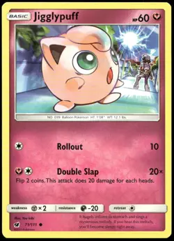 Jigglypuff 71/111 Common Crimson Invasion Pokemon Lightly Played - Image 1