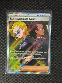 Rust Syndicate Grunt 112/084 Ultra Rare Pitch Black Pokemon Holo Near Mint - Image 1