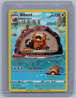 Bibarel GG25/GG70 Holo Crown Zenith Galarian Gallery Pokemon NM - Image 1