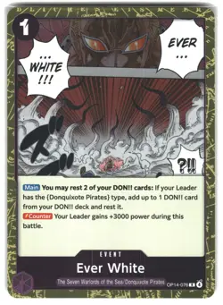 One Piece TCG Ever White Foil The Azure Sea's Seven #OP14-076 NM - Image 1