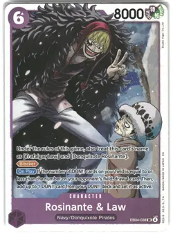 One Piece TCG Rosinante & Law Foil The Azure Sea's Seven #EB04-038 NM - Image 1