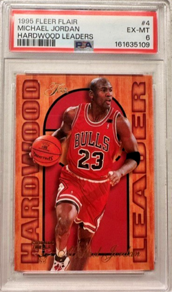1995 Fleer Flair Hardwood Leaders Michael Jordan #4 PSA 6 EX-MT Chicago Bulls - Image 1