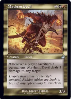 Mayhem Devil (Retro Frame) Ravnica Remastered - Magic MTG NM - Image 1