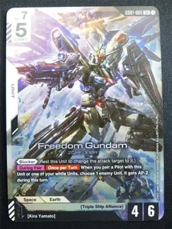 Freedom Gundam GD01-065 LR Foil - Gundam Card #4EG - Image 1