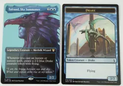 MTG TALRAND, SKY SUMMONER BORDERLESS Commander Masters NM - Inc Drake token - Image 1