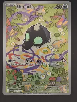 NM Shroodle 149/132 Mega Evolution Illustration Rare Pokemon Card - Image 1