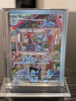 Pokemon TCG Machoke Scarlet Violet 151 Holo Illustration Card 177/165 Rare NM - Image 1