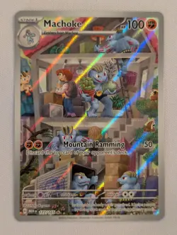 Pokemon TCG Machoke Scarlet Violet 151 Holo Illustration Card 177/165 Rare NM - Image 3