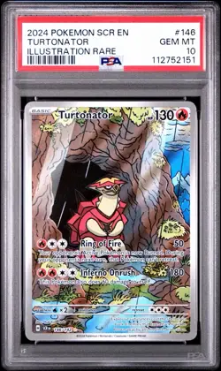 PSA 10 Pokemon TCG Turtonator Illustration Rare Stellar Crown 146/142 GEM MT - Image 1