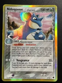 Nidoqueen 7/101 Reverse Holo Delta Species Dragon Frontiers Pokemon Card MP - Image 1