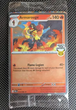 New Rare Armarouge Pokemon Best Buy Promo Card 2026 Pitch Black Collectible - Image 1