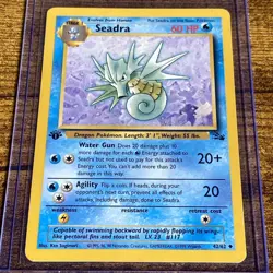 Pokemon TCG : Seadra - 1st Edition 42/62 Fossil WOTC LP - Top Loader Included - Image 1