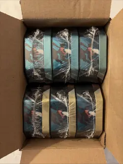 Pokemon TCG Triple Whammy Tin English Factory Sealed 16 Tins Destined Rivals - Image 1