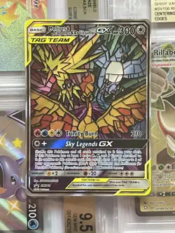 Pokemon TCG Moltres & Zapdos & Articuno GX SM210 Hidden Fates Promo Holo Rare - Image 1