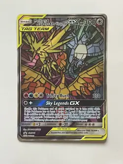 Pokemon TCG Moltres & Zapdos & Articuno GX SM210 Hidden Fates Promo Holo Rare - Image 2