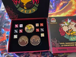 Pokemon Anaheim 2025 World Championships Coin & Damage Kit - Pikachu *Opened - Image 1