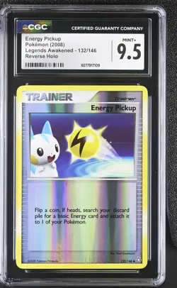CGC 9.5 MINT+ Energy Pickup Legends Awakened 132/146 Reverse Holo Pokemon Card - Image 1