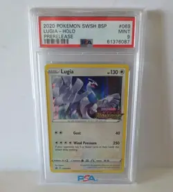 PSA 9 Lugia Holo Prerelease SWSH069 Vivid Voltage Pokemon Promo - Image 1
