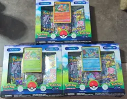 Pokemon TCG: GO Pin Collection Set of 3 Charmander Squirtle Bulbasaur New Sealed - Image 1