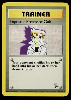 Pokemon Card - Imposter Professor Oak Base Set 2 102/130 Rare - Image 1