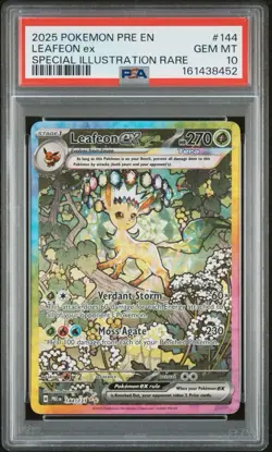 Pokemon TCG Leafeon EX Sir 144/131 Prismatic Evolutions PSA 10 - Image 1