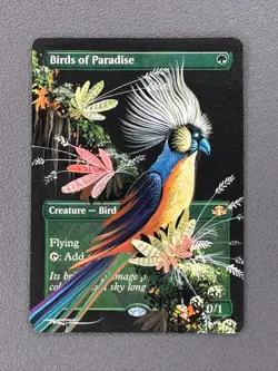 Birds of Paradise MTG Dominaria Remastered Hand Painted Altered Full Art Tentz - Image 1