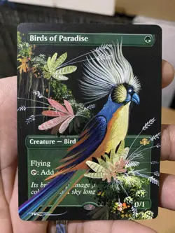 Birds of Paradise MTG Dominaria Remastered Hand Painted Altered Full Art Tentz - Image 2