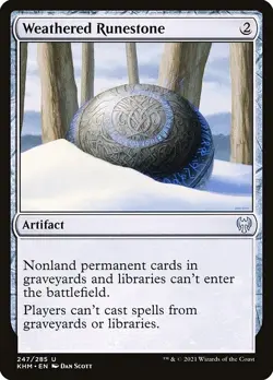 Weathered Runestone 1x MtG Kaldheim SP/NM - Image 1