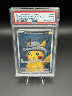 2023 Pokemon SVP Pikachu with Grey Felt Hat Pokemon X Van Gogh EN PSA 9 - Image 1