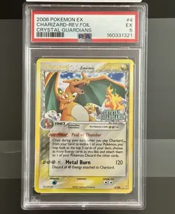 2006 Charizard Delta Species Pokemon EX Crystal Guardians Rev. Foil PSA 5 #4/100 - Image 1