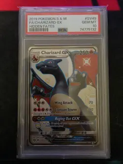 Pokemon Charizard GX SV49/SV94 Hidden Fates: Shiny Vault Holo PSA 10 - Image 1