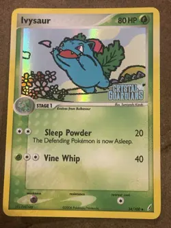Ivysaur 34/100 EX Crystal Guardians Stamped Reverse Holo Pokemon TCG Card NM - Image 1