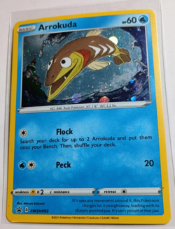 Pokemon TCG ARROKUDA SWSH093 Black Star PROMO 2021 Sword & Shield Hologram Card - Image 1