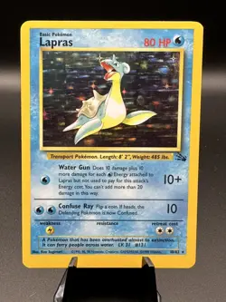 Pokemon TCG Lapras Fossil 10/62 Holo 1999-2000 LP Unlimited - Image 1