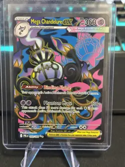 Pokemon TCG- Mega Chandelure ex - 099/084 - ME05: Pitch Black (ME05) Ultra Rare - Image 1