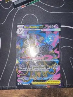 Mega Chandelure ex 099/084 Me05: Pitch Black Holo - Image 3