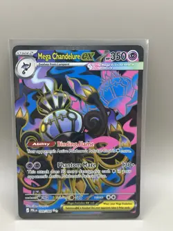 Mega Chandelure ex 099/084 Me05: Pitch Black Holo - Image 1