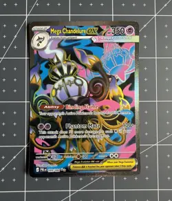 Mega Chandelure ex 099/084 Me05: Pitch Black Full Art Ultra Rare - Image 1