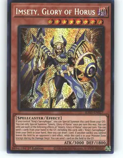 Imsety, Glory of Horus (Secret Rare) RA05-EN027 Yu-Gi-Oh 1st Edition NM - Image 1