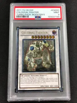 Yugioh 2011 Colossal Fighter TU05-EN000 PSA 9 Ultimate Rare! - Image 1